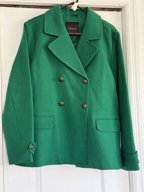 Talbots Emerald Green Double-Breasted Blazer